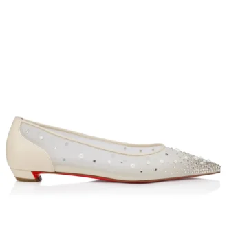 Miss Z Degrastrassina Perla – Balerini – Plasă, piele nappa, strasuri și perle – Negru – Femei