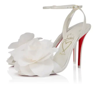 Miss Z Flora – Sandale cu bretele de 100 mm – Piele Nappa perlată – Bianco – Femei Miss Z Flora – Sandale cu bretele de 100 mm – Piele Nappa perlată – Bianco – Femei