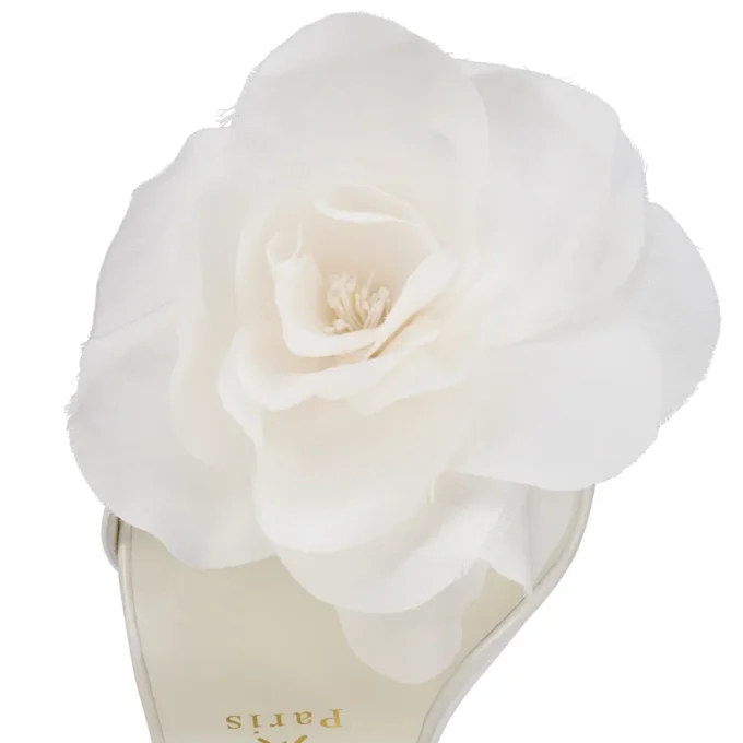 Miss Z Flora – Sandale cu bretele de 100 mm – Piele Nappa perlată – Bianco – Femei Miss Z Flora – Sandale cu bretele de 100 mm – Piele Nappa perlată – Bianco – Femei