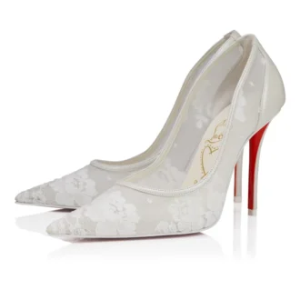 Miss Z Mesh – Pantofi cu toc de 100 mm – Plasă și piele Nappa – Bianco – Femei