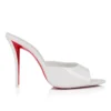 Miss Z Mule – Mule de 100 mm – Piele de vițel lăcuită – Bianco – Femei