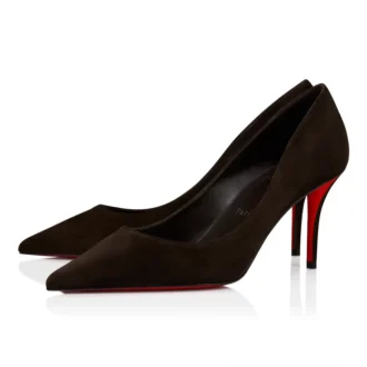 Miss Z – Pantofi cu toc de 80 mm – Piele de vițel velur – Cafa – Femei