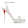 Miss Z Sandal Queen – Sandale cu curele de 120 mm – Piele de miel Nappa – Bianco – Femei