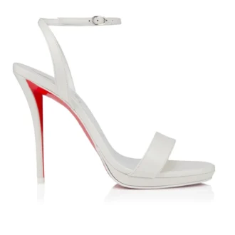 Miss Z Sandal Queen – Sandale cu curele de 120 mm – Piele de miel Nappa – Bianco – Femei