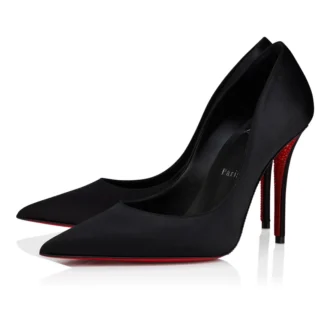 Miss Z Suola Strass – Pantofi cu toc de 100 mm – Satin creponat – Negru – Femei