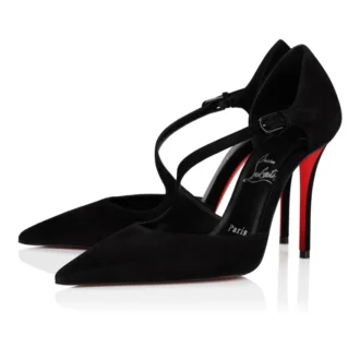 Miss Ziggyta – Pantofi cu toc de 100 mm – Piele de vițel velur – Negru – Femei