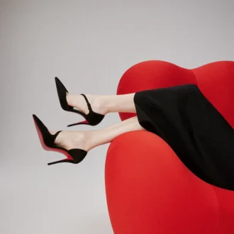 Miss Ziggyta – Pantofi cu toc de 100 mm – Piele de vițel velur – Negru – Femei