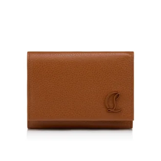 Mooncrest – Portofel compact – Piele de vițel granulată – Cuoio