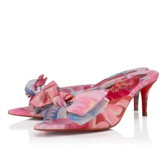 Mulazee – Mule de 60 mm – Țesătură chineză cu imprimeu de bujori – Multicolor – Femei