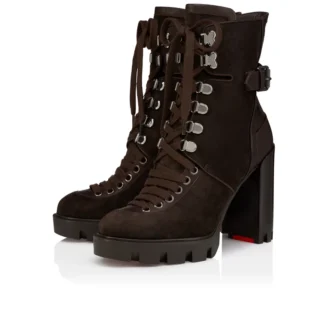 New Macademia – Cizme joase de 100 mm – Piele de vițel velur – Cafa – Femei New Macademia – Cizme joase de 100 mm – Piele de vițel velur – Cafa – Femei