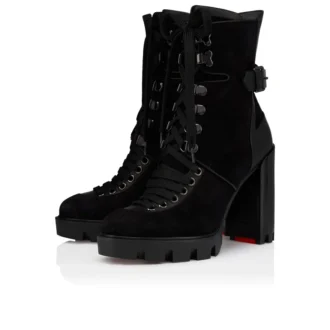 New Macademia – Cizme joase de 100 mm – Piele de vițel velur – Negru – Femei New Macademia – Cizme joase de 100 mm – Piele de vițel velur – Negru – Femei