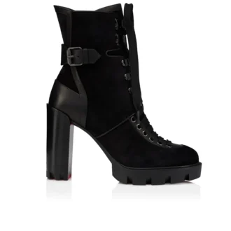 New Macademia – Cizme joase de 100 mm – Piele de vițel velur – Negru – Femei New Macademia – Cizme joase de 100 mm – Piele de vițel velur – Negru – Femei