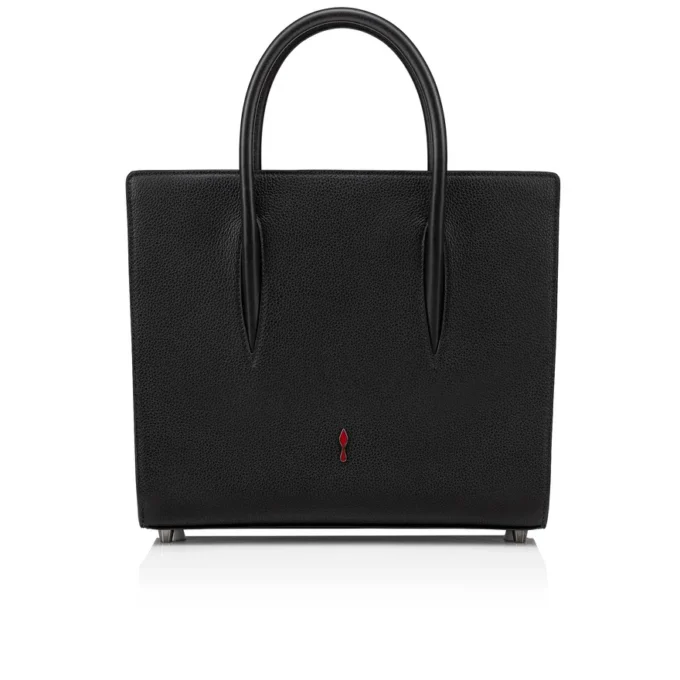 Paloma Medium – Gență cu mâner superior – Piele de vițel granulată și ținte Loubinthesky – Negru Paloma Medium – Gență cu mâner superior – Piele de vițel granulată și ținte Loubinthesky – Negru