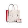 Paloma Mini – Gență cu mâner superior – Piele de vițel granată și ținte Loubinthesky – Leche Paloma Mini – Gență cu mâner superior – Piele de vițel granată și ținte Loubinthesky – Leche