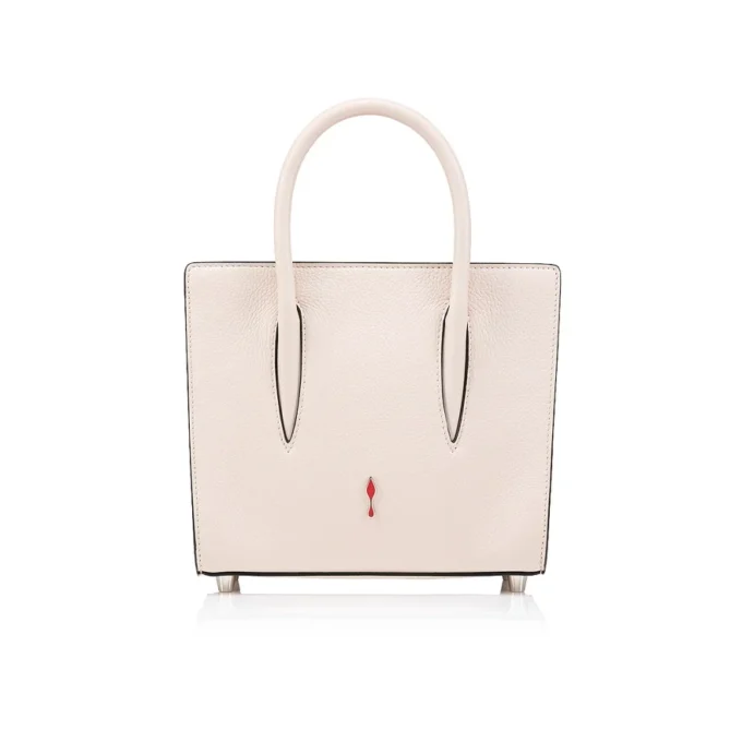 Paloma Mini – Gență cu mâner superior – Piele de vițel granată și ținte Loubinthesky – Leche Paloma Mini – Gență cu mâner superior – Piele de vițel granată și ținte Loubinthesky – Leche