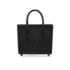 Paloma Mini – Gență cu mâner superior – Piele de vițel granulată și ținte Loubinthesky – Negru