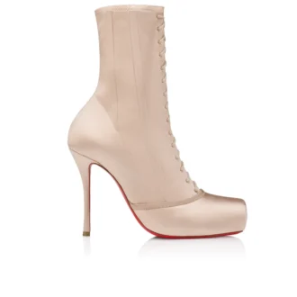 Pavlova Booty – Cizme joase de 100 mm – Satin creponat – Blush – Femei Pavlova Booty – Cizme joase de 100 mm – Satin creponat – Blush – Femei