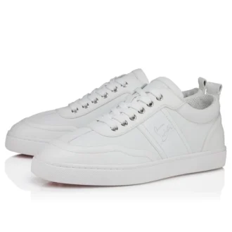 Retero – Sneakers – Piele de vițel granulată – Alb – Bărbați