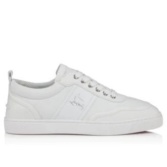 Retero – Sneakers – Piele de vițel granulată – Alb – Bărbați