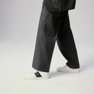Retero – Sneakers – Piele de vițel granulată – Albastru marin – Bărbați