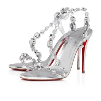 Rosalie Jewel – Sandale de 100 mm – TPU și piele de vițel laminată – Cristale – Femei