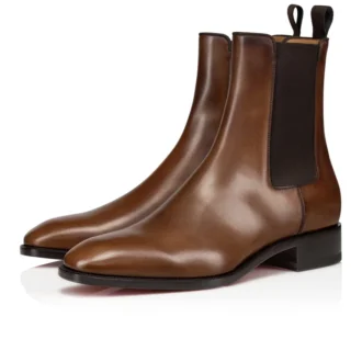 Samson – Cizme – Piele de vițel patinată – Havane – Bărbați