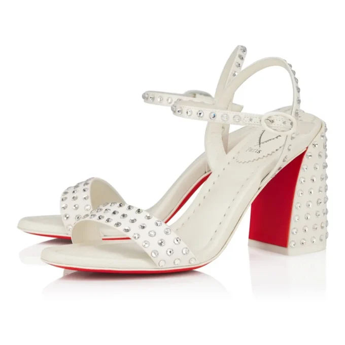 Sandale Miss Jane Strass Boum – Sandale de 85 mm – Satin creponat – Versiune Ivory – Femei Sandale Miss Jane Strass Boum – Sandale de 85 mm – Satin creponat – Versiune Ivory – Femei
