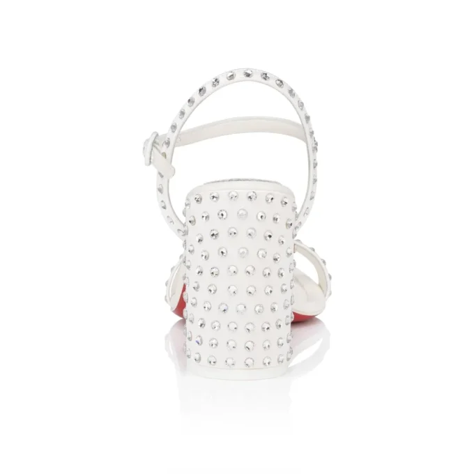 Sandale Miss Jane Strass Boum – Sandale de 85 mm – Satin creponat – Versiune Ivory – Femei Sandale Miss Jane Strass Boum – Sandale de 85 mm – Satin creponat – Versiune Ivory – Femei