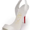 Sandale Miss Z Du Desert – Sandale cu curele de 100 mm – Satin creponat – Ivory – Femei Sandale Miss Z Du Desert – Sandale cu curele de 100 mm – Satin creponat – Ivory – Femei