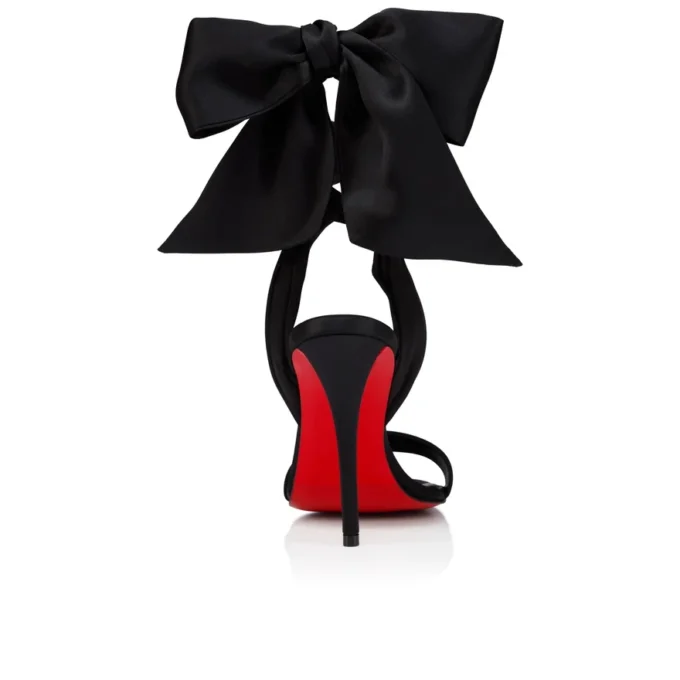 Sandale Miss Z Du Desert – Sandale cu curele de 100 mm – Satin creponat – Negru – Femei Sandale Miss Z Du Desert – Sandale cu curele de 100 mm – Satin creponat – Negru – Femei
