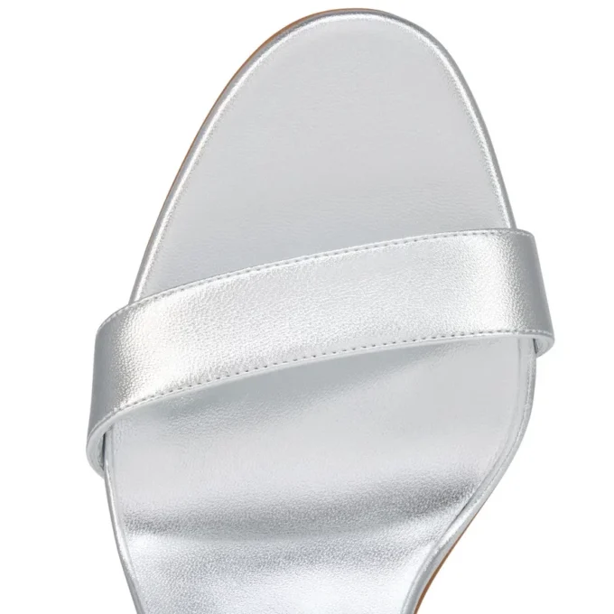 Sandale Miss Z – Sandale cu curele de 100 mm – Piele de miel Nappa – Argintiu – Femei Sandale Miss Z – Sandale cu curele de 100 mm – Piele de miel Nappa – Argintiu – Femei