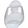 Sandaloo – Sandale cu bretele de 130 mm – Piele nappa laminată – Argintiu – Femei Sandaloo – Sandale cu bretele de 130 mm – Piele nappa laminată – Argintiu – Femei