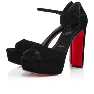 Sandaloo – Sandale de 130 mm – Piele de vițel velur – Negru – Femei Sandaloo – Sandale de 130 mm – Piele de vițel velur – Negru – Femei
