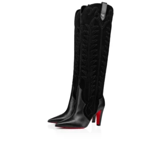 Santia Botta – Cizme de 85 mm – Piele de vițel și piele de vițel velurată – Negru Santia Botta – Cizme de 85 mm – Piele de vițel și piele de vițel velurată – Negru