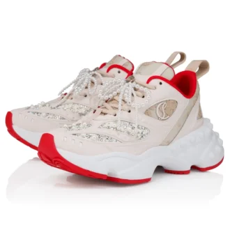 So Flo Perla – Sneakers de alergare – Piele de vițel laminată, strasuri și perle – Pearl – Femei So Flo Perla – Sneakers de alergare – Piele de vițel laminată, strasuri și perle – Pearl – Femei