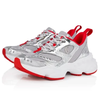 So Flo – Sneakers de alergare – Piele de vițel laminată – Argintiu – Bărbați