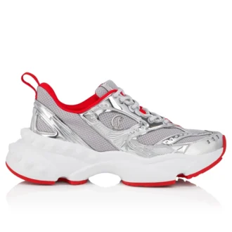 So Flo – Sneakers de alergare – Piele de vițel laminată – Argintiu – Bărbați