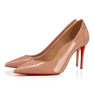 Sporty Kate – Pantofi cu toc de 85 mm – Piele de vițel lăcuită moale – Blush – Femei