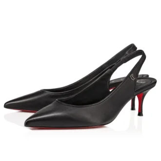 Sporty Kate Sling – Pantofi cu toc de 55 mm și baretă în spate – Piele de miel Nappa – Negru – Femei