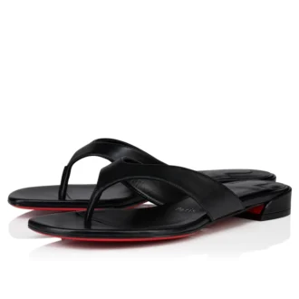 Sweet Janetonga – Șlapi – Piele de miel Nappa – Negru – Femei