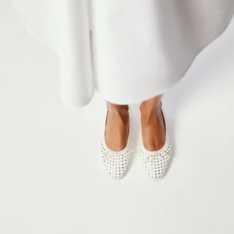 Sweetie Jane Strass Boum – Balerini – Crep satinat – Versiune Ivory – Femei Sweetie Jane Strass Boum – Balerini – Crep satinat – Versiune Ivory – Femei