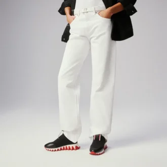 Tiketa Run – Sneakers – Piele de vițel și neopren – Negru – Femei Tiketa Run – Sneakers – Piele de vițel și neopren – Negru – Femei