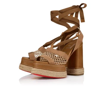 Toledissima – Espadrile de 130 mm – Plasă și piele de vițel cerată – Lionne – Femei Toledissima – Espadrile de 130 mm – Plasă și piele de vițel cerată – Lionne – Femei