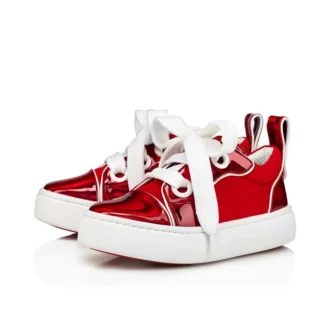 Toy Toy – Sneakers cu talpă joasă – Piele de vițel lăcuită și neopren – Loubi – Copii