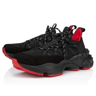 Trailnrun – Sneakers de alergare – Piele de căprioară, piele de vițel și țesătură – Negru – Bărbați