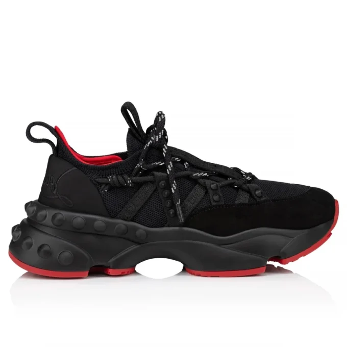 Trailnrun – Sneakers de alergare – Piele de căprioară, piele de vițel și țesătură – Negru – Femei