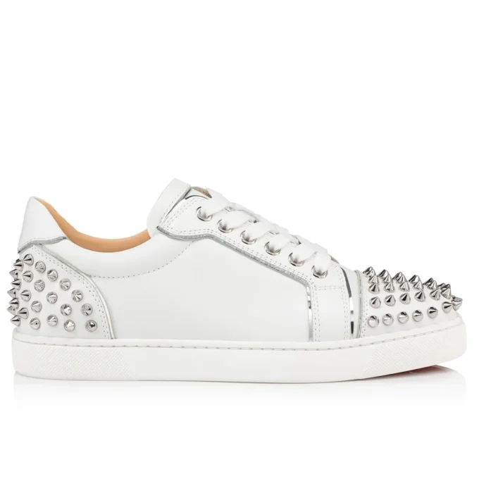 Vieira 2 – Sneakers – Piele de vițel și piele de vițel laminată – Bianco – Femei