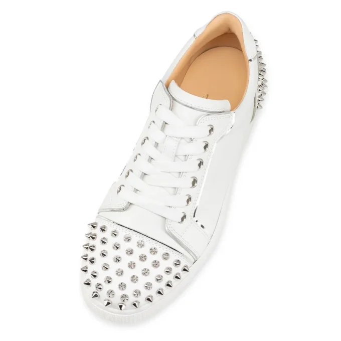 Vieira 2 – Sneakers – Piele de vițel și piele de vițel laminată – Bianco – Femei