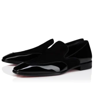 Yaki – Mocasini – Piele de vițel lăcuită și veau velours – Negru – Bărbați