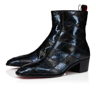 Ziggissimo Forever – Cizme – Piele de șarpe de apă în patchwork – Negru – Bărbați
